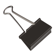 Klipy na dokumenty Q-CONNECT 19mm čierne 10ks