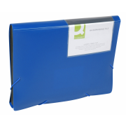 Aktovka plastová s 12 priehradkami Q-CONNECT nepriehľadná modrá