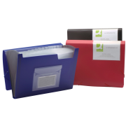 Aktovka plastová s 12 priehradkami Q-CONNECT nepriehľadná modrá