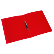 Zakladač 2-krúžkový Q-CONNECT celoplastový 1,6cm transparentný červený