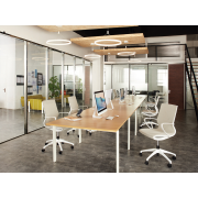 Kancelárska stolička Vision, biela/slonová kosť