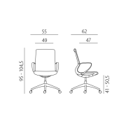 Kancelárska stolička Vision, tmavosivá/čierna