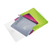 Plastový box s gumičkou Leitz WOW metalický zelený