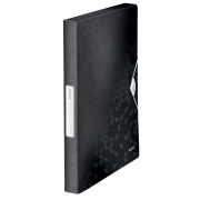 Plastový box s gumičkou Leitz WOW čierny