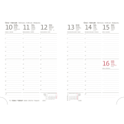 Diár DOUBLE BLACK týždenný B6 12x16,5cm 2025