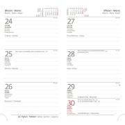 Diár Gommato týždenný vreckový červený 2025