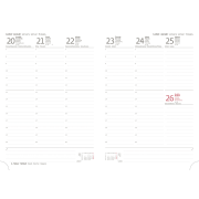 Diár Print classic týždenný B5 17x24cm modrý 2025