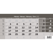 Nástenný kalendár trojmesačný sivý so špirálou 2025