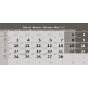 Štvormesačný kalendár so špirálou sivý 2025