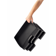 Odkladač Leitz Plus čierny A4 na šírku