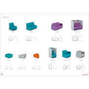 Kreslo Rubico100 bez podrúčiek, 61 x76x76cm, látka BN6 sivá