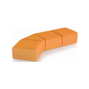 Taburet Rubico Square, 62x75x40cm, látka BN2 oranžová