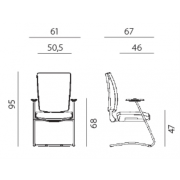 Konferenčná stolička Gala modrá D4