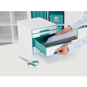 Titánové kancelárske nožnice Leitz WOW 205mm ľadovo modré