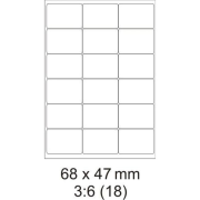 Etikety PRINT A4 68x47mm biele 100 hárkov