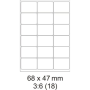 Etikety PRINT A4 68x47mm biele 100 hárkov