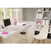 Stojan na časopisy Leitz WOW biely/metalický ružový