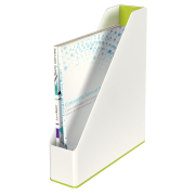 Stojan na časopisy Leitz WOW biely/metalický zelený