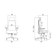 Kancelárska stolička Ruben, čierna