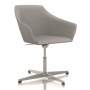 Čalúnené kreslo Wind Cross, hliníková báza, látka VIS001 béžová