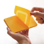 Samolepiaci bloček, 360°, 76x76 mm, oranžový