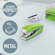 Sada zošívačka a dierovačka Leitz WOW mini zelená