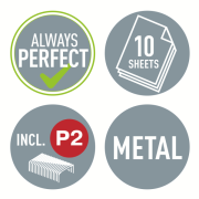 Sada zošívačka a dierovačka Leitz WOW mini purpurová