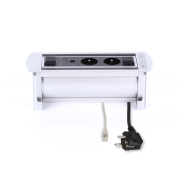 Zásuvkový elektr. otočný panel Vault 009, strieborný