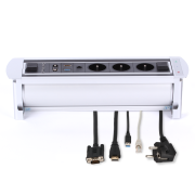 Zásuvkový elektr. otočný panel Vault 014, strieborný