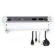 Zásuvkový elektr. otočný panel Vault 015, strieborný