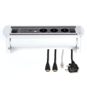 Zásuvkový elektr. otočný panel BTCZ 019, strieborný