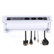 Zásuvkový elektr. otočný panel Vault V014, strieborný