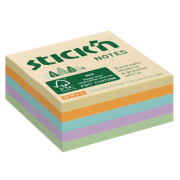 Samolepiaci bloček mini, 51x51 mm, lúčny mix pastelových farieb, 240 lístkov