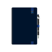 Diár týždenný A5 stĺpcový s perom - ELASTIC BLUE