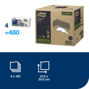 Utierka TORK jemná čistiaca 1-vrstv. W4 (130ks)