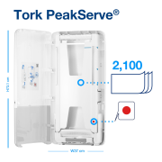 Zásobník na nadväzujúce papierové utierky TORK PeakServe H5