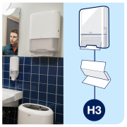 Zásobník na skladané utierky TORK Singlefold/C-fold čierny H3