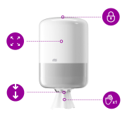 Zásobník TORK so stredovým odvíjaním biely M2