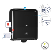 Zásobník na papierové utierky v roliach TORK Matic Elevation čierny H1