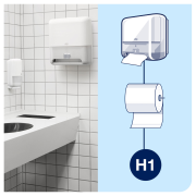 Zásobník na papierové utierky v roliach TORK biely so senzorom H1