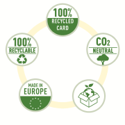 Zakladač pákový Esselte No.1 CO2 neutrálny recyklovaná lepenka 7,5cm červený