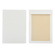 Poštové obálky C4 s páskou, s kartónovou zadnou stranou biele