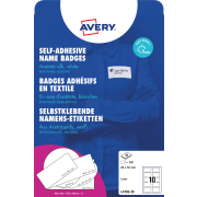 Samolepiace menovky Avery na textil 80x50mm, materiál acetátový hodváb