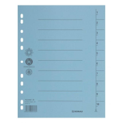 Register papierový A4 1-10 strihací modrý