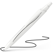 Guľôčkové pero Schneider Reco biele s čiernou náplňou