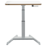 Stôl na sedenie/státie elektrický s kompaktnou doskou, biely