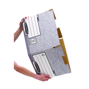 Archívna škatuľa s odnímacím vekom Fellowes BANKERS BOX sivá/biela